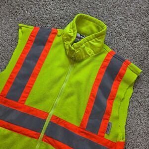 Viking Journeyman 300D Safety Vest Mens Medium Green Reflective Workwear Casual